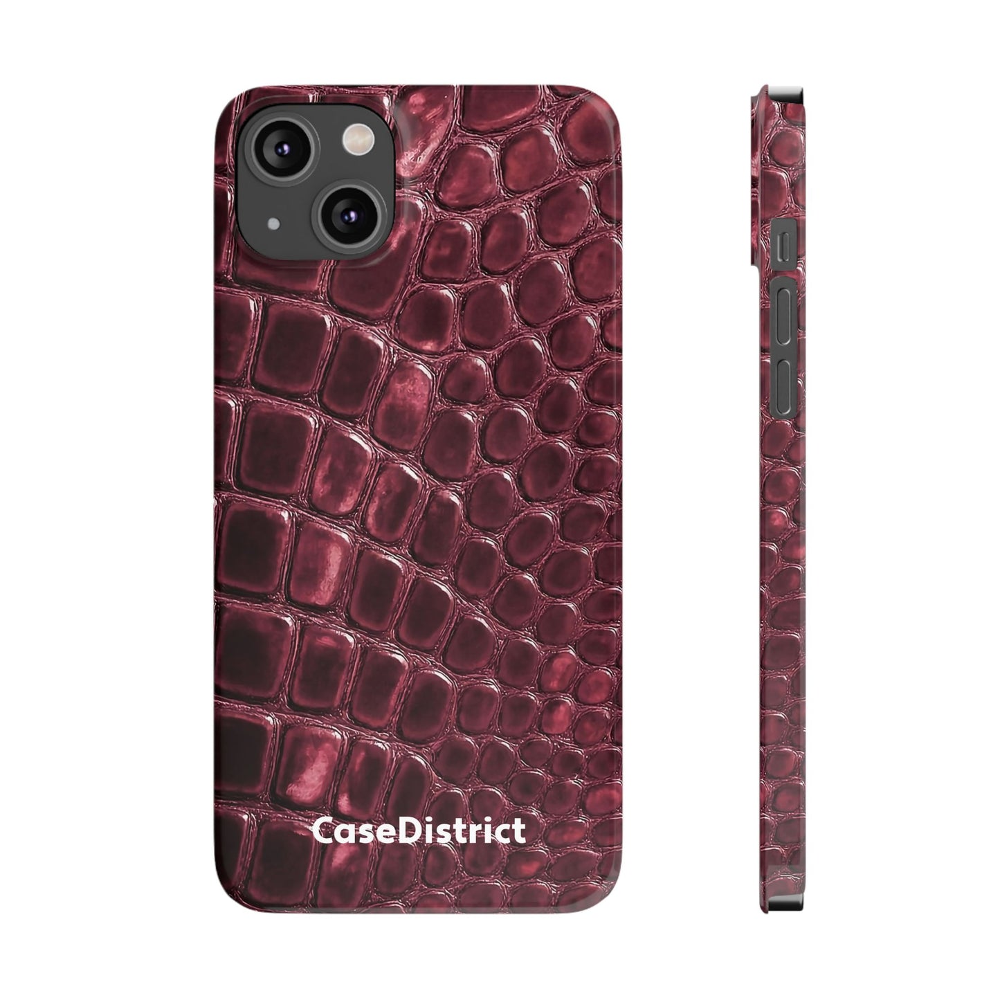 Burgundy Croc