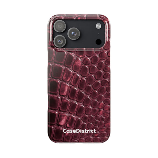 Burgundy Croc