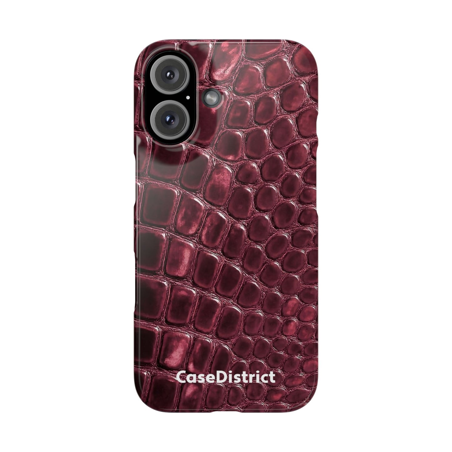 Burgundy Croc