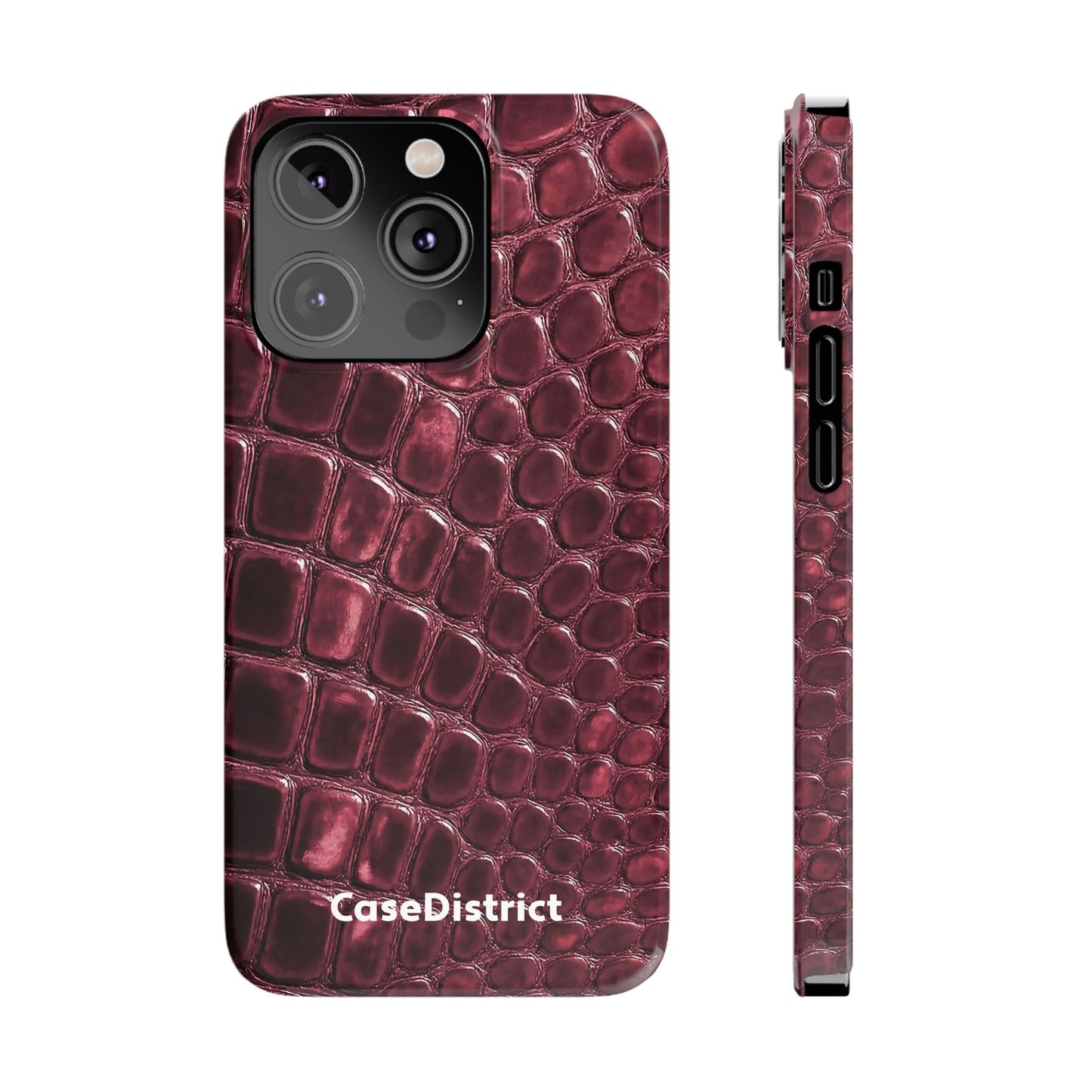 Burgundy Croc