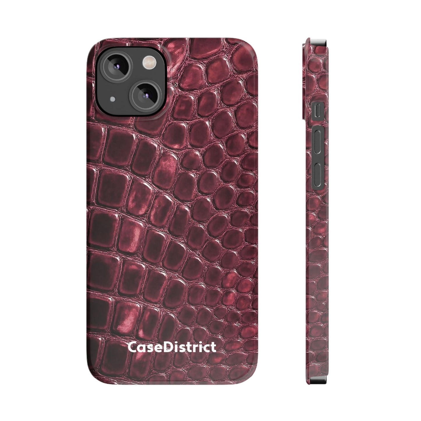 Burgundy Croc