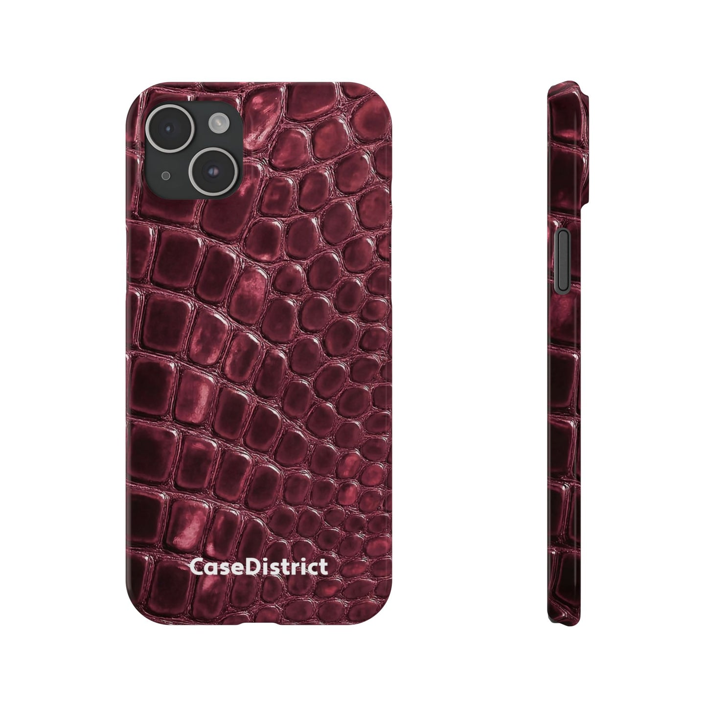 Burgundy Croc
