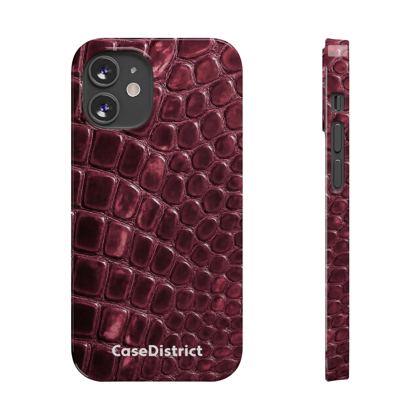 Burgundy Croc