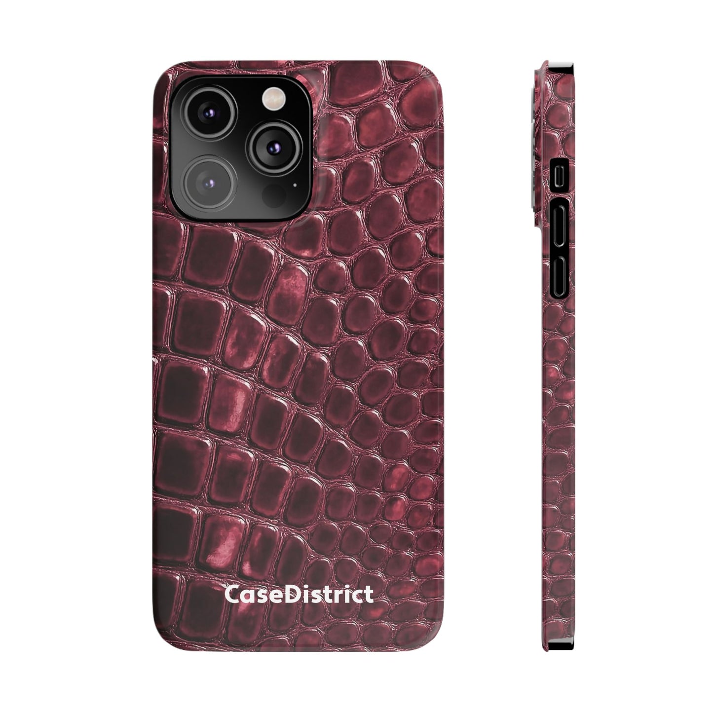 Burgundy Croc