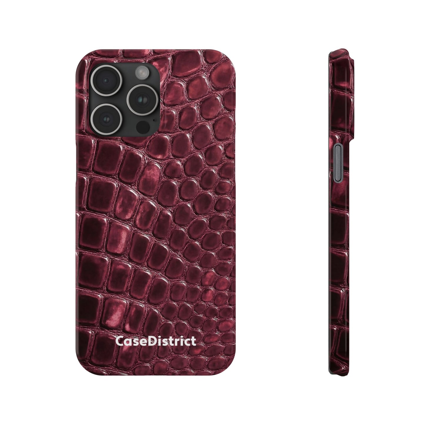 Burgundy Croc