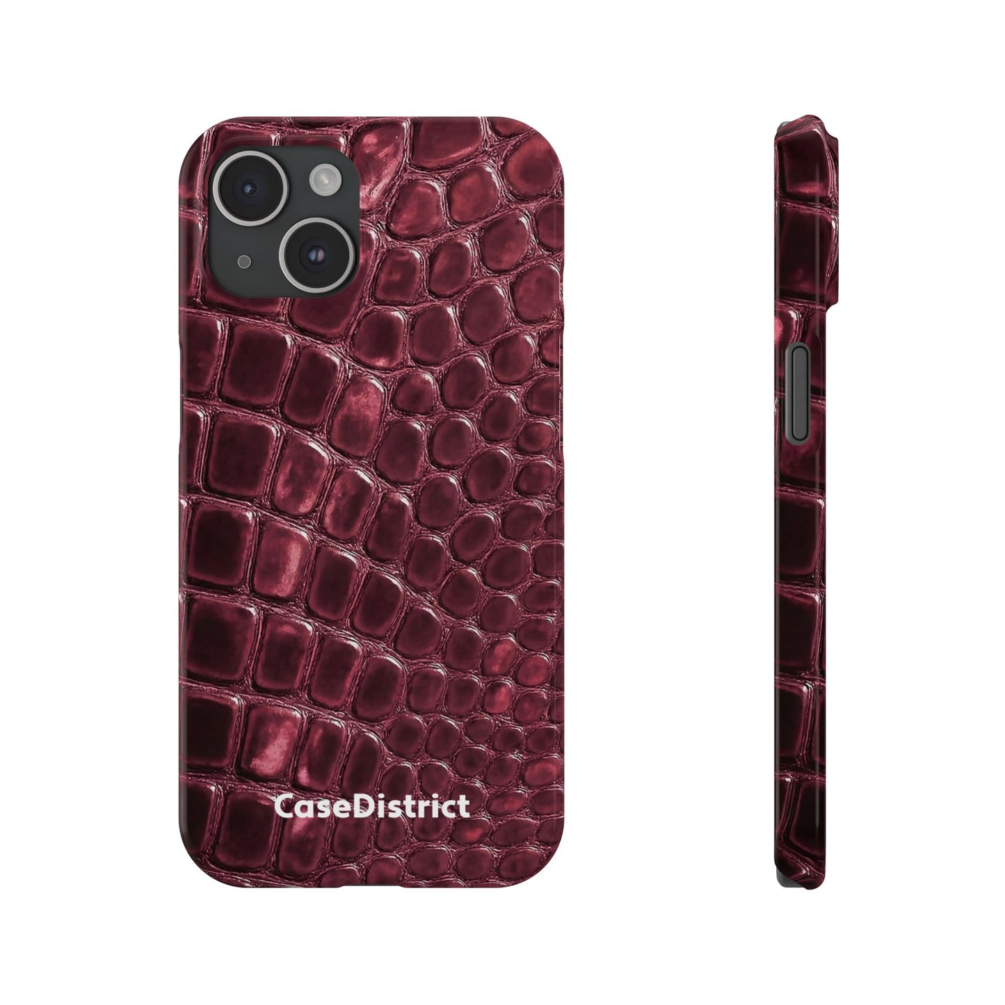 Burgundy Croc