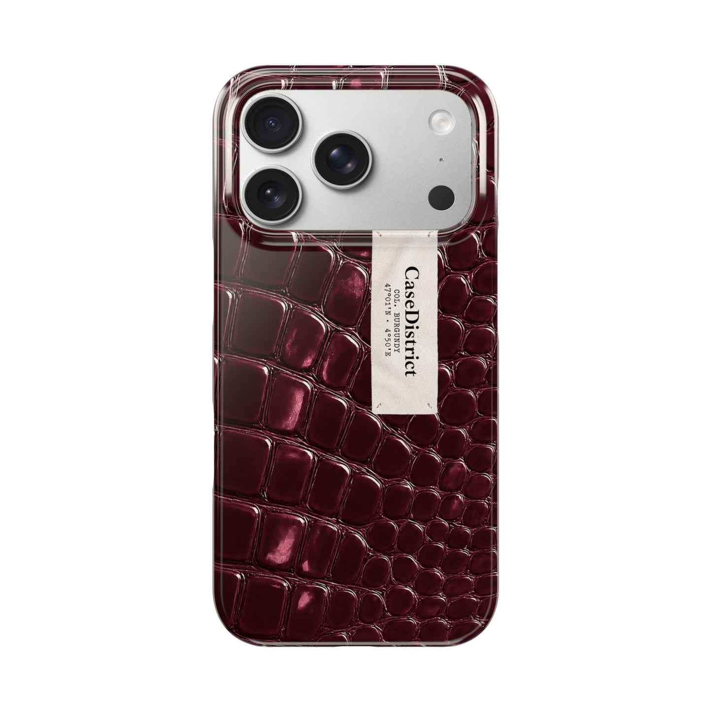 Burgundy Croc