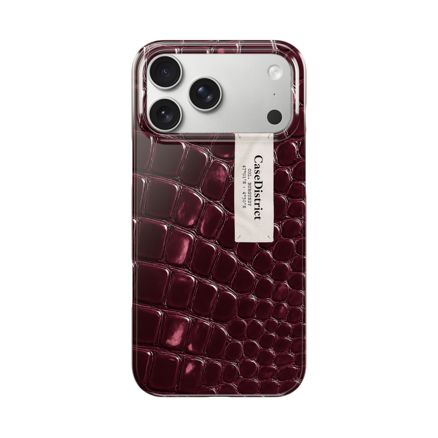 Burgundy Croc